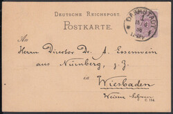 DARMSTADT 1 / * f / 15.6.88, Klaucke-Stempel klar auf Postkarte mit 5 ...
