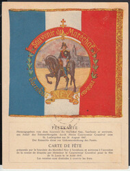 Saarlouis, Festkarte aus Anlaß der Fahnenübergabe am 24.8.1947 zum ...