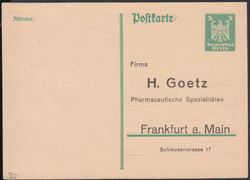 5 Pf. Adler, ungebrauchte GA im großen Format mit beidseitigem ...