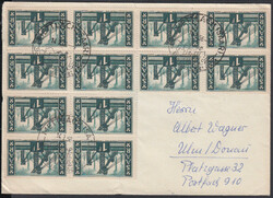 1 Fr. Schacht schwarzgrün, 12er-Block vorderseitig und 3 Stück ...