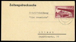 3 Fr. Heimische Bilder (Saar V) rechts in Randklebung einzeln auf ...