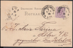 BRAUNSCHWEIG 1 / * d / 4.6.86, Klaucke-Stempel 2 x (Type III mit ...