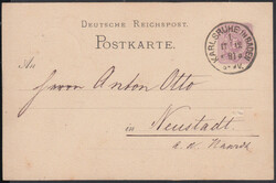 KARLSRUHE IN BADEN 1 / * a / 17.12.81, Klaucke-Stempel als Entwerter ...