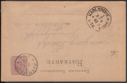 KARLSRUHE IN BADEN 1 / * c / 2.5.82, Klaucke-Stempel als ...