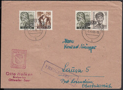 OTTWEILER (SAAR) / 1.4.48, portor. Brief nach Österreich mit R1 ...