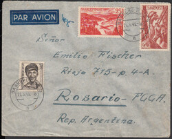 SAARBRÜCKEN 3 / 21.9.48, Luftpostbrief nach Argentinien (laut Götz ...