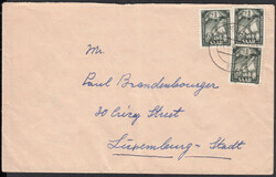 6 Fr. Saar IV, drei Werte auf portor. Auslandsbrief im Sondertarif ...