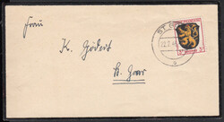 3 Pf. Wappen einzeln auf kleinformatiger Trauerdrucksache im ...