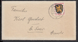 3 Pf. Wappen einzeln auf kleinformatiger Trauerdrucksache im ...