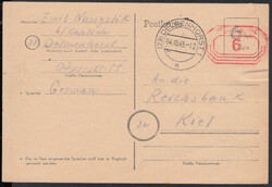 Lokale NotGA Bremen, Freistempel '6' auf GA 6 Pf. schwarz (P 671) mit ...