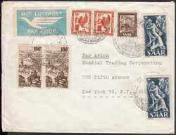 ST. INGBERT (SAAR) / 23.9.53, Ortswerbestempel auf Luftpostbrief in ...