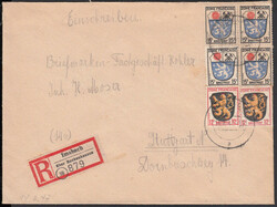 (18) Imsbach / über Rockenhausen, R-Zettel mit PLGZ im Kreis auf Ebf ...