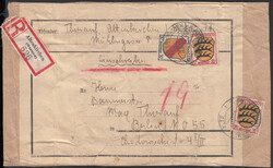 ALTENKIRCHEN (WESTERW) / 16.2.46, Adressteil (18 x 11 cm) eines Ebfes ...