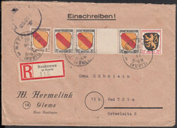 'RELEASED BY / GROUP / 'E', schwarzer K1 der Zensurstelle Esslingen ...