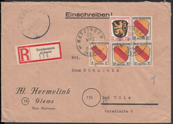 'RELEASED BY / GROUP / ('E'), schwarzer K1 der Zensurstelle Esslingen ...