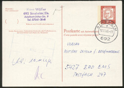 106920: Germany West, Zip Code W-68, 692 Sinsheim- Elsenz