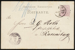 ' 2 NOV / WÜRZBURG / LUDWIGSH / II ' (1881), bad. BP-K1 nicht ganz ...