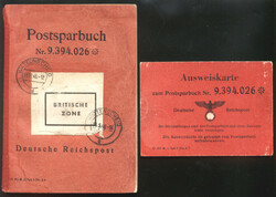 Rotes Postsparbuch der Reichspost (9.41) mit Ausweiskarte, ...