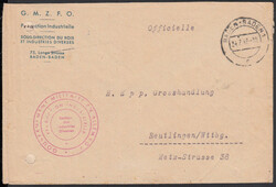 BADEN-BADEN 1 / 24.7.48, Vordruck-Dienstbrief des 'G.M.Z.F.O. / ...