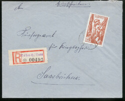 20 Fr. Ausgabe 1948 einzeln auf portor. Ebf. LEBACH / 30.4 ...