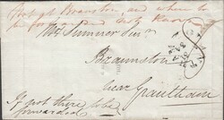LINCOLNSHIRE/MISSENT. 1834 large part wrapper to "Braunston near ...