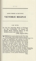 ACTS OF PARLIAMENT RELATING TO THE POST OFFICE FROM 1 AND 2 VICTORIA ...