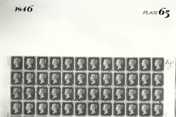  1846 DIE 1 PLATE 65 ORIGINAL PHOTOGRAPH OF THE IMPRIMATUR SHEET. A ...