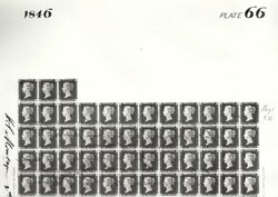 1846 DIE 1 PLATE 66 ORIGINAL PHOTOGRAPH OF THE IMPRIMATUR SHEET. A ...