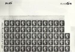  1846 DIE 1 PLATE 68 ORIGINAL PHOTOGRAPH OF THE IMPRIMATUR SHEET. A ...