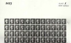  1855-1858 DIE 2 1D FULL SIZE REPRODUCTIONS OF VARIOUS IMPRIMATUR ...