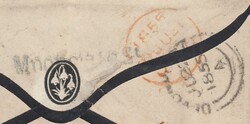 PL.9 (OK)(SG24) ON COVER. Fine mourning envelope London to Davenport, ...