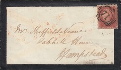 PL.9 (HH)(SG24) ON MOURNING ENVELOPE. Fine mourning envelope used ...