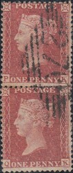 PL.44 (PK QK)(SG40). Very fine used 1857 die 2 1d pl.44 rose-red on ...