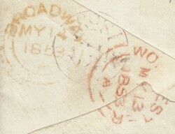            1853 "MISSENT-TO WORCESTER" HAND STAMP (WO929) ON MAIL ...