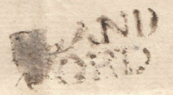 1753 DORSET/"BLANDFORD" HAND STAMP (DT21). Letter Charborough "To ...