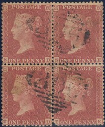 PL.52 BLOCK OF FOUR (SD SE TD TE)/IRISH "305" LISMORE CANCELLATION. ...