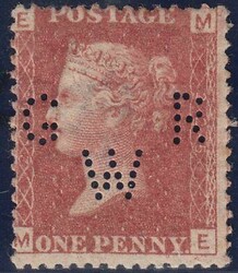            1880 1D PL.225 (SG43)(ME) FINE MINT WITH ORIGINAL GUM 'G W ...
