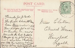 1906 MAIL TO WANGFORD (SUFFOLK) WITH 'ENFIELD/MIDDLESEX' SKELETON ...