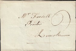 1783 MAIL STAMFORD TO LINCOLN WITH 'STAMFORD' HAND STAMP (LI987). ...