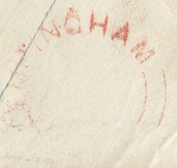 1852 1D PINK STAMFORD TO LOUTH WITH 'EMPINGHAM' UDC (RUTLAND). 1d ...