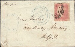  1857 DIE 2 1D PL.49 PALE ROSE ON TRANSITIONAL PAPER (SPEC C9(4)(EC) ...