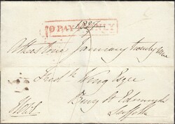  1827 FREE MAIL ATHERSTONE (WARKS) TO BURY ST EDMUNDS WITH ...