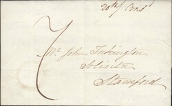 1836 MAIL BOURNE (LINCS) TO STAMFORD WITH 'BOURNE' UDC (LI164). Fine ...