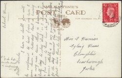 1938 MAIL UFFINGTON (LINCS) TO SCARBOROUGH WITH 'UFFINGTON/STAMFORD' ...