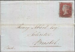 1849 MAIL FROME, SOMS TO BRISTOL WITH 'BRISTOL' DATE STAMP WITH ...