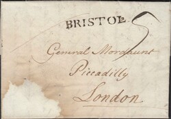 1790 MAIL BRISTOL TO PICCADILLY WITH 'BRISTOL' STRAIGHT LINE HAND ...