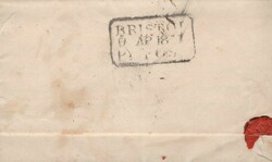 1831 MAIL USED IN BRISTOL WITH 'BRISTOL/6 AP 1831/PY POST' FRAMED ...