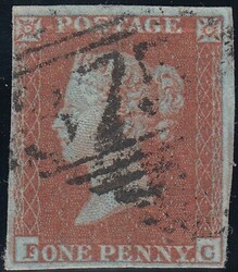 1852 1D PL.135 (SG8)(FC). Good used 1852 1d pl.135 (SG8) lettered FC, ...