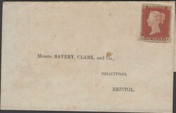 CIRCA 1850 PRINTED WRAPPER 'BRISTOL AND EXETER RAILWAY EXTENSION' ...