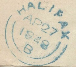 1848 MAIL HALIFAX TO LONDON WITH 'SOWERBY BRIDGE' UDC. Letter from ...